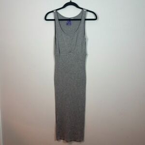 Seraphine Womens‎ Maternity Grey Sleeveless Knit Ribbed Maxi Dress Size US 2